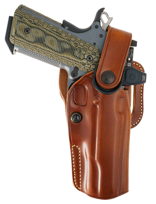 Galco APO224R APO Strongside/Crossdraw OWB Tan Steerhide Fits Glock 17 Gen1-5 Belt Holster Mount Right Hand