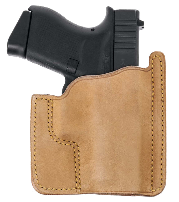 Galco PH800 Front Pocket Horsehide Holster Natural Fits Glock 43 Ambidextrous