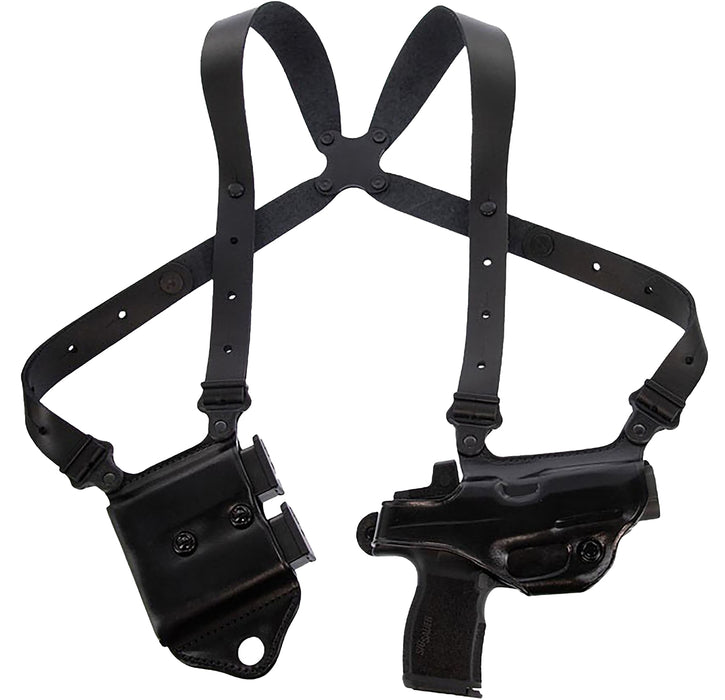 Galco MCII894RB Miami Classic II Shoulder System Shoulder Fits Chest Up To 56"/Sig P365 X Macro Black Steerhide  Right Hand