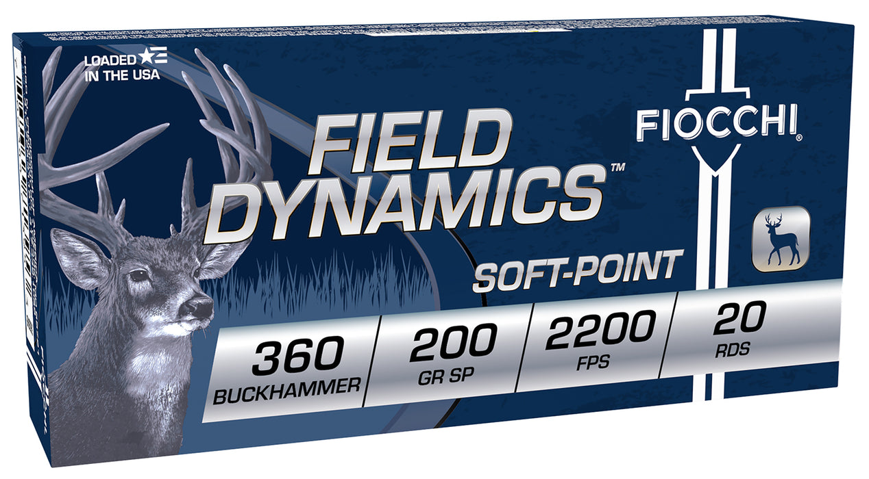 Fiocchi 360BHB Field Dynamics  360Buckhammer 200gr Soft Point 20 Per Box/10 Case