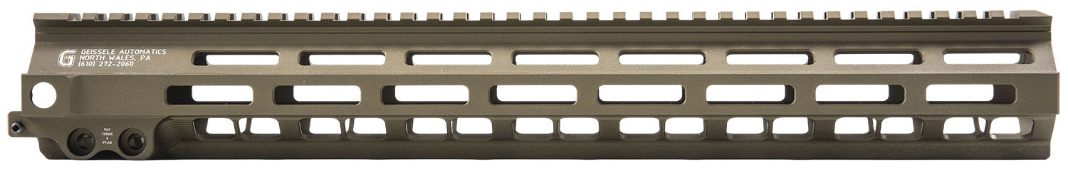 Geissele Automatics 05286S Super Modular Rail MK8 DDC Aluminum 15" Long