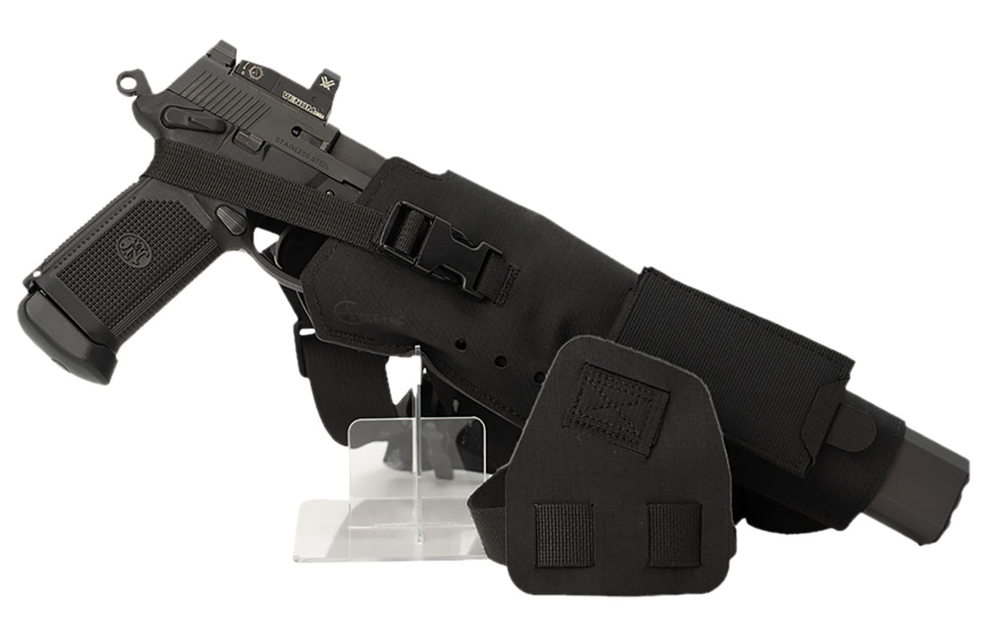 Cole-tac VWX101 Varmint Wrangler XL Pistol Holder Chest Black Right Hand