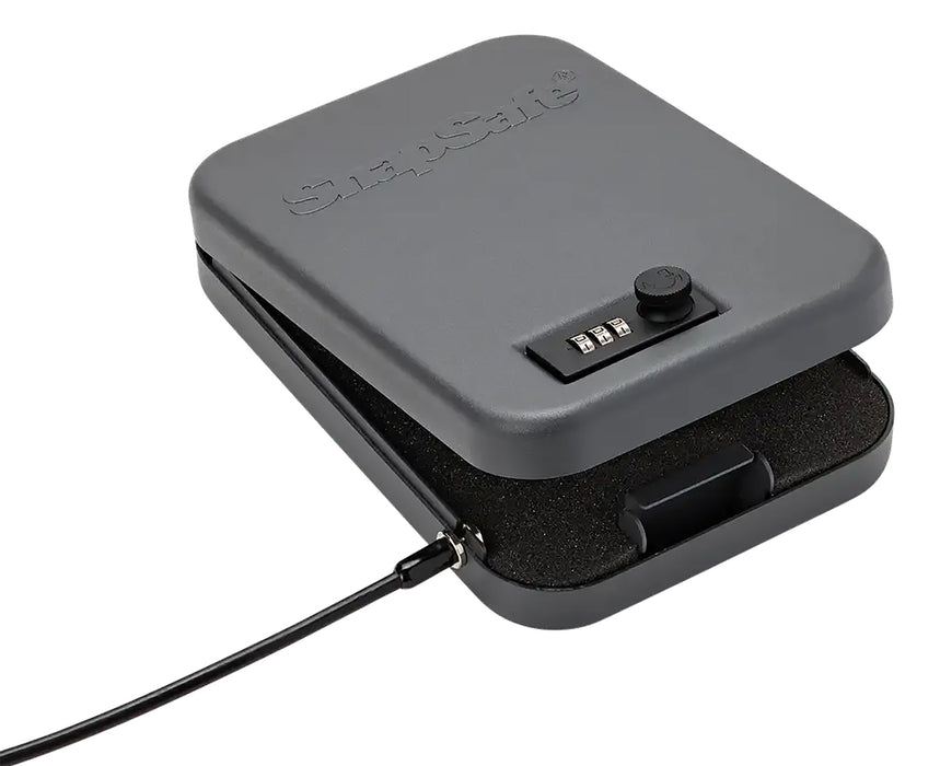 SnapSafe 75230 Lock Box  Large Combination/Key Entry Black Steel 9.50" L x 6.50" W x 1.75" D