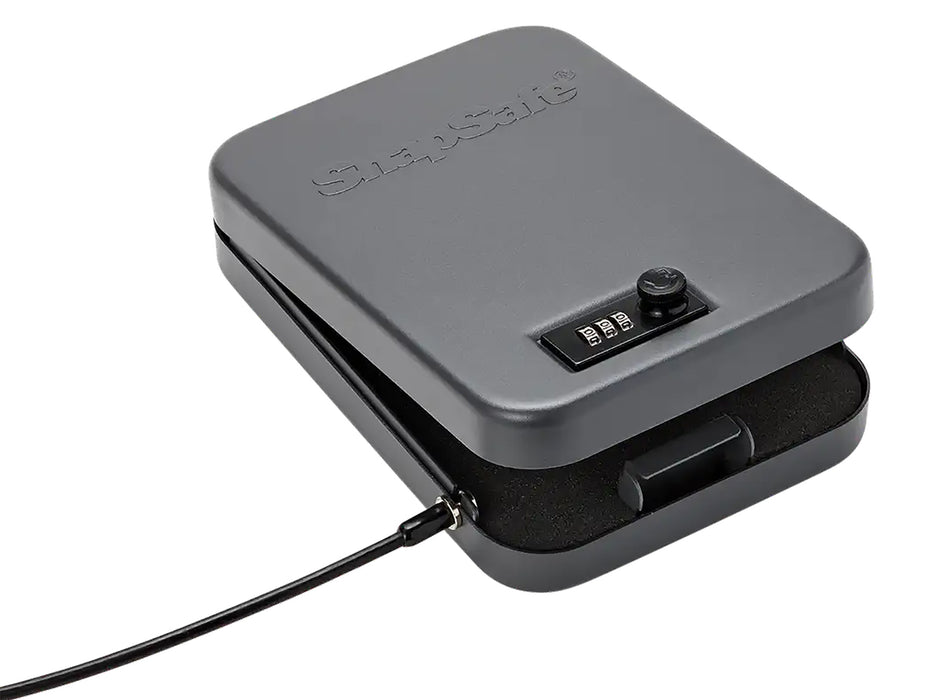 SnapSafe 75240 Lock Box  XL Combination/Key Entry Black Steel 10" W x 7" H x 2" D