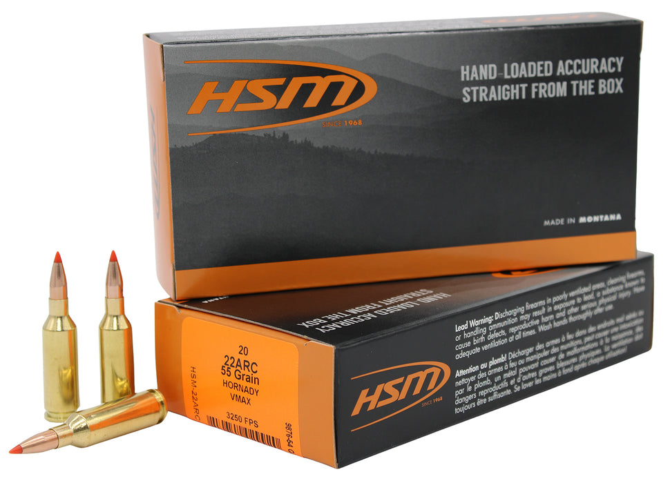 HSM 22ARC2N Varmint  22ARC 55gr V-Max 20 Per Box/25 Case