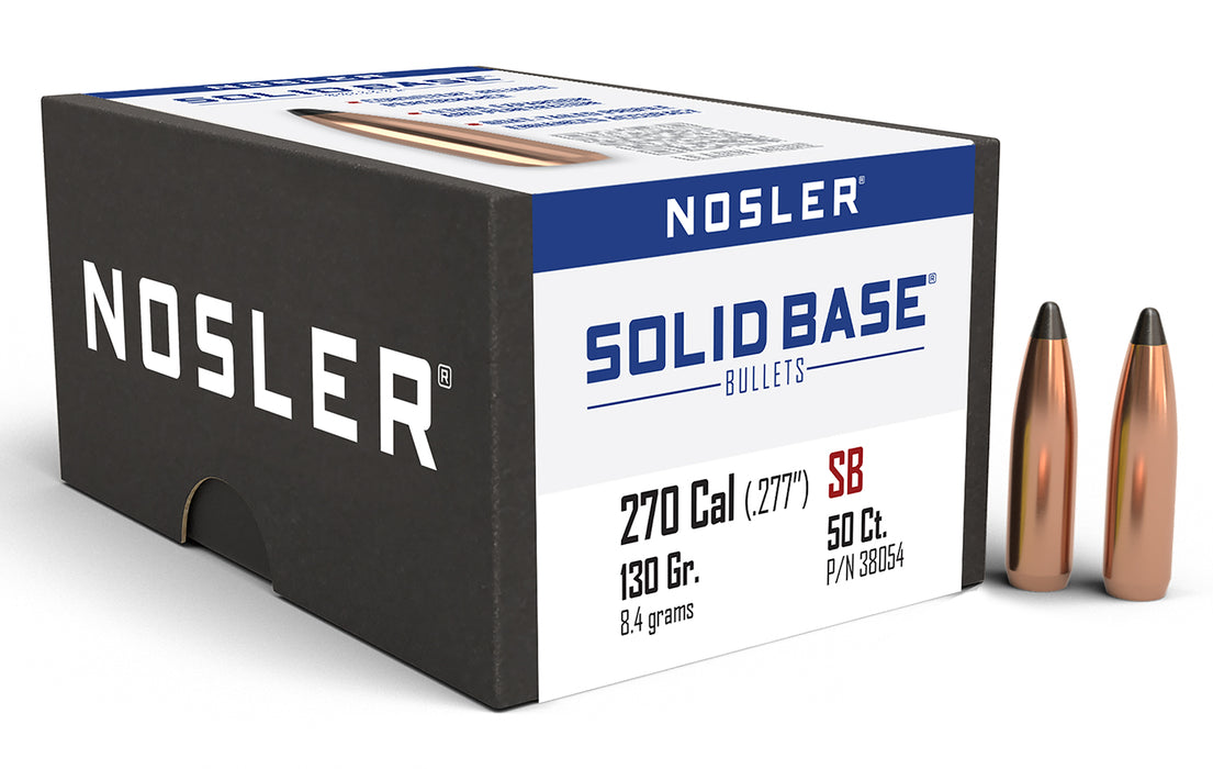 Nosler 38054 Solid Base  270Cal 130gr Soft Point 50CT