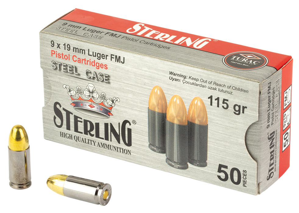 Sterling 8698779957674   9mm Luger 115gr Full Metal Jacket