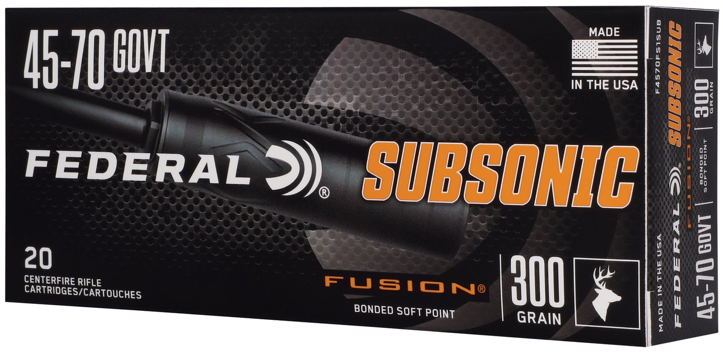 Federal F4570FS1SUB   45-70Gov 300gr Fusion Soft Point 20 Per Box/10 Case