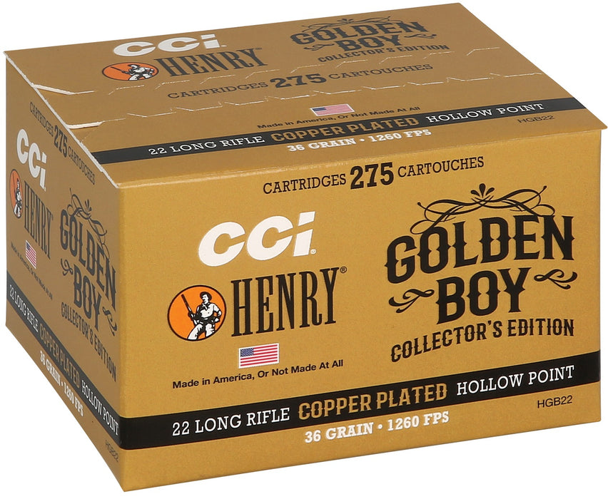 CCI HGB22   22LR 36gr Copper Plated Hollow Point 275 Per Box/10 Case