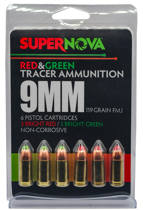 SUPERNOVA PMSN9MM-MP  9MM  119GR FMJ GRN/RED  6/60