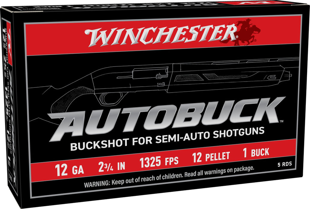 WIN USAB121  12G 2-3/4" BKSHOT 1              5/50