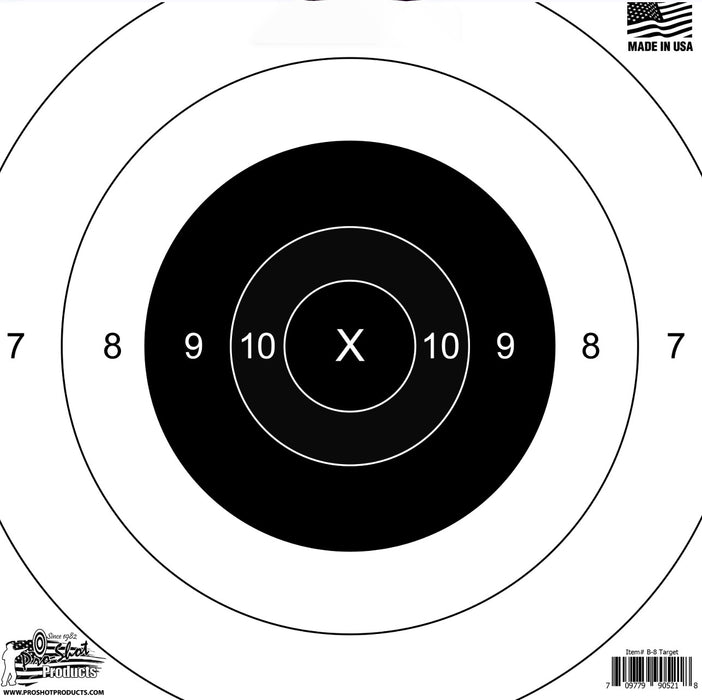 PROSHOT B8-12PK          10" B-8 HVY TGT  BULLSEYE