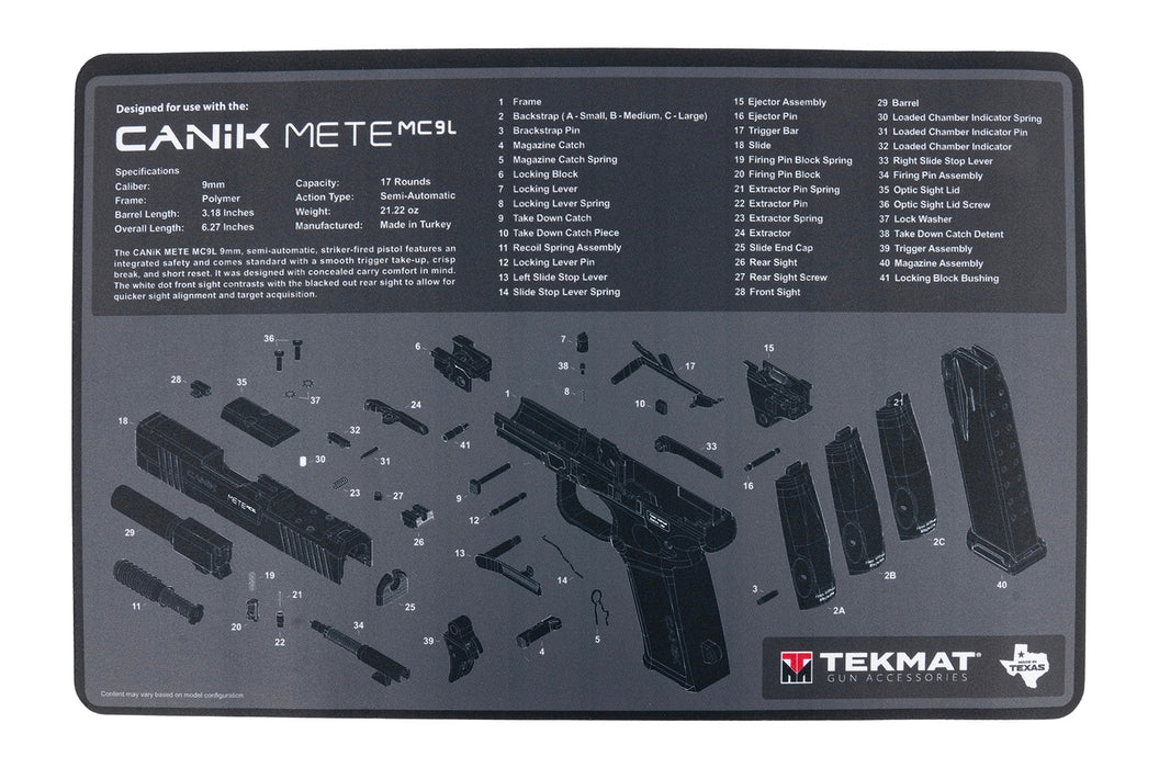 TEKMAT TEK-R17-CANIK-MC9L   17X11 CANIK MC9L