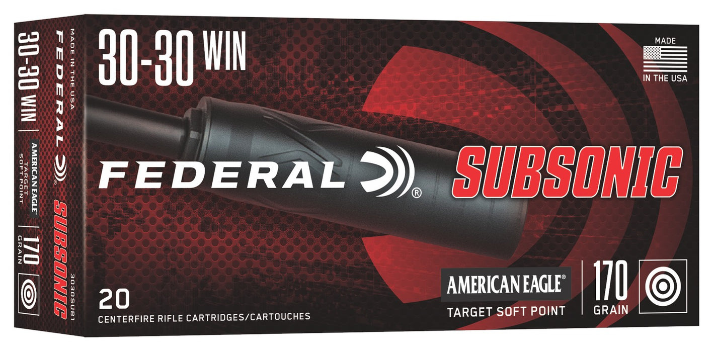 FED 3030SUB1     3030 170GR TSP SUBSONIC 20/10