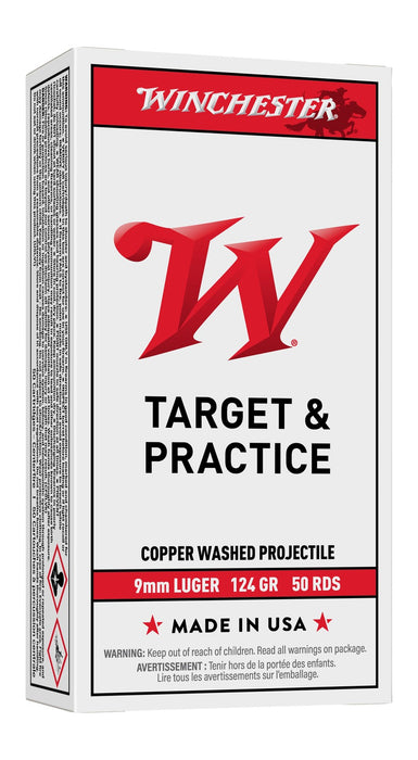 WIN USA9MM124 9MM USA TARGET CLB 124GR   50/10