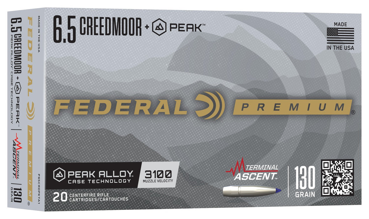 Federal P65CRDPKTA1 6.5Creedmoor 130gr Terminal Ascent