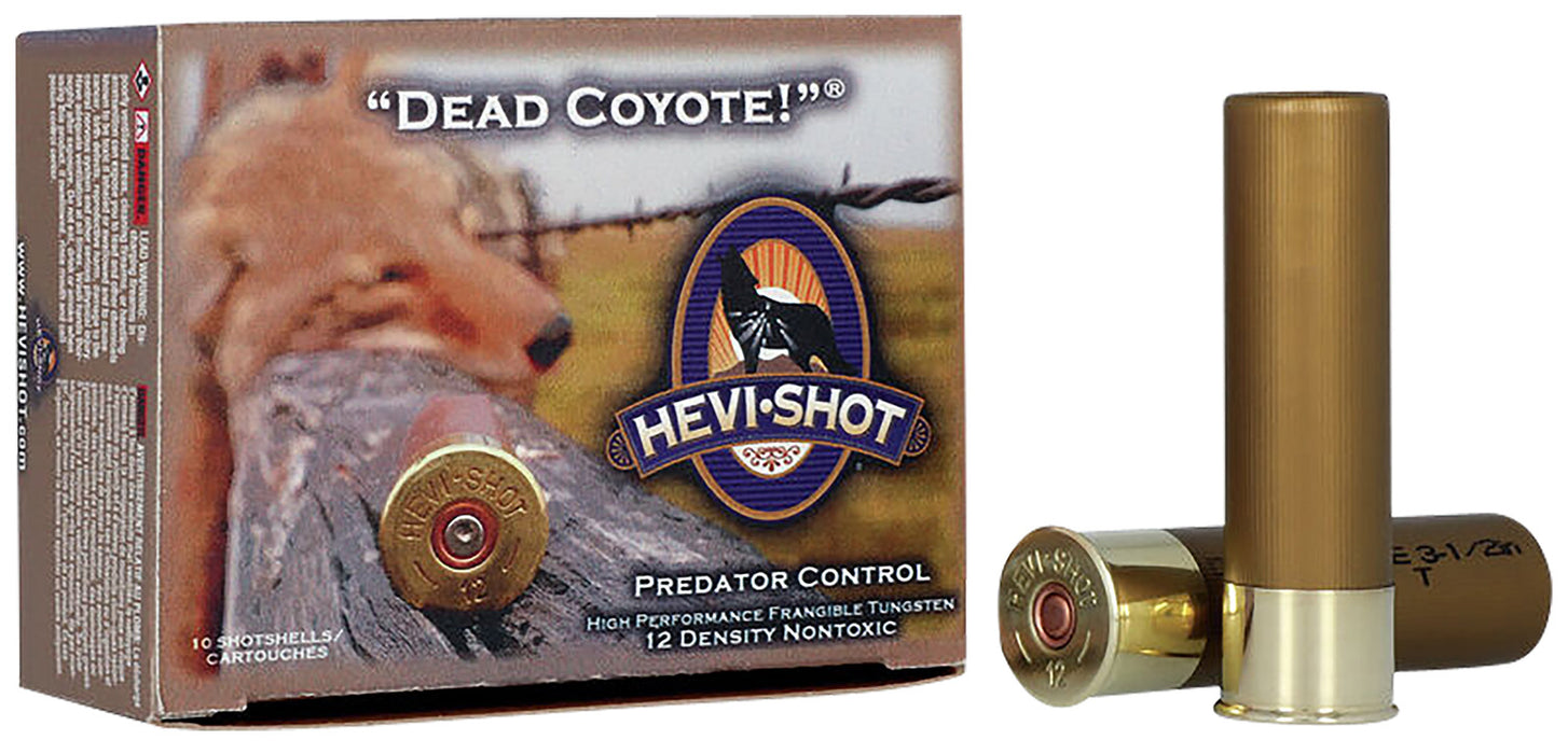 HEVI-Shot HS43035 Dead Coyote  12 Gauge 3.50" 1 5/8 oz Tungsten T Shot 10 Per Box/10 Cs