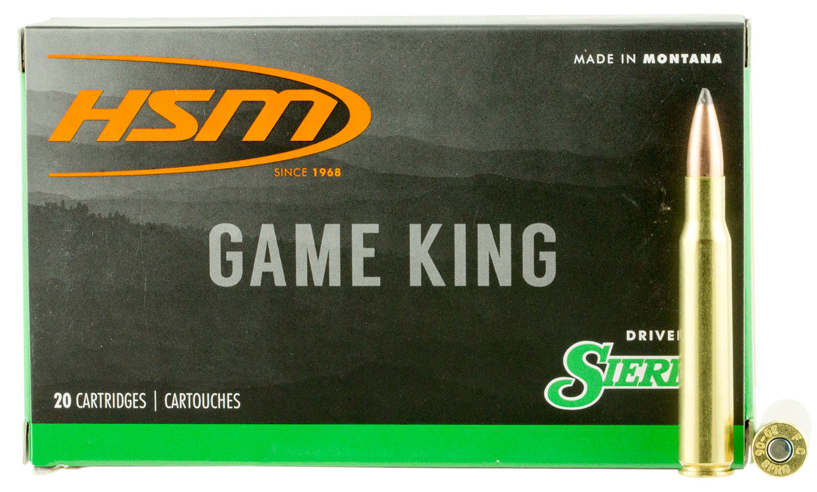 HSM 25069N Game King  25-06 Rem 117 gr Sierra GameKing Spitzer Boat-Tail (SGSBT) 20 Bx/20 Cs