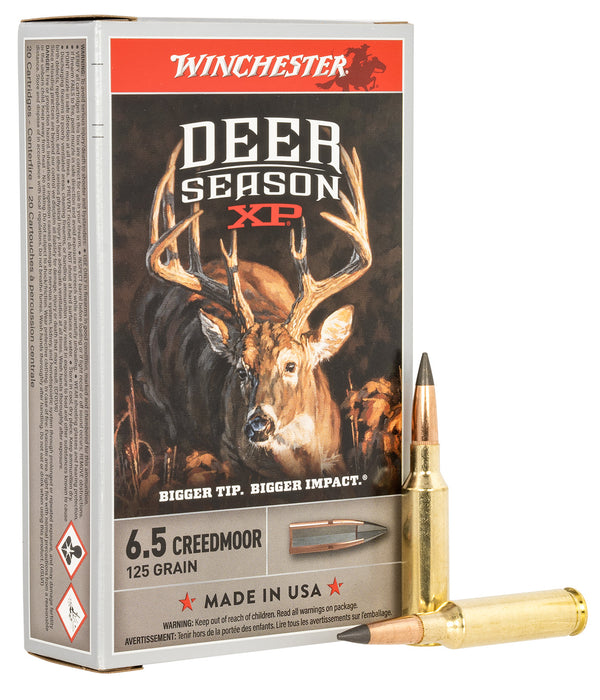 Winchester Ammo X65DS Deer Season XP  6.5 Creedmoor 125 gr Extreme Point 20 Per Box/10 Cs