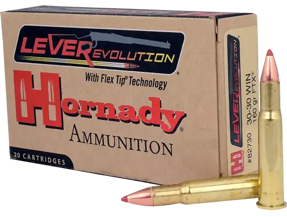 Hornady 82730 LEVERevolution  30-30Win 160gr Flex Tip eXpanding 20 Per Box/10 Case