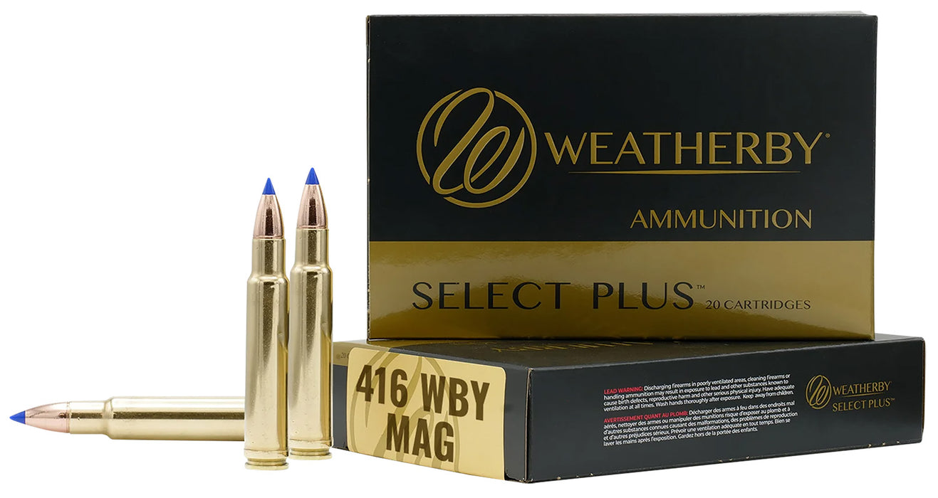 Weatherby B416350TTSX Select Plus  416 Wthby Mag 350 gr 2880 fps Barnes Tipped TSX Lead Free 20 Bx/10 Cs