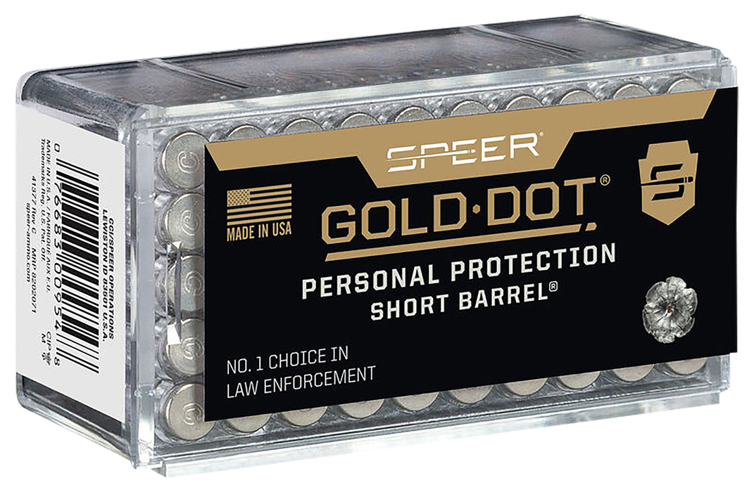Speer 954 Gold Dot Short Barrel 22 WMR 40 gr Hollow Point (HP) 50 Bx/ 40 Cs