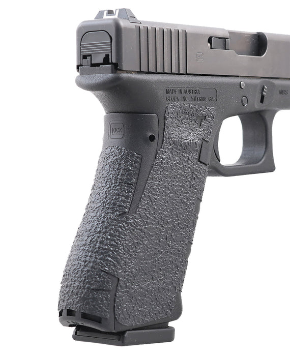 Talon Grips 114R Adhesive Grip  Compatible w/Glock 17/22/24/31/34/35/37 Gen4 w/Medium Backstrap, Black Textured Rubber