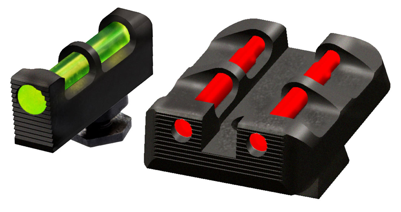 HiViz GLT178 Target Sight Set Glock Green Fiber Optic Front Sight-Red Fiber Optic Rear Sight