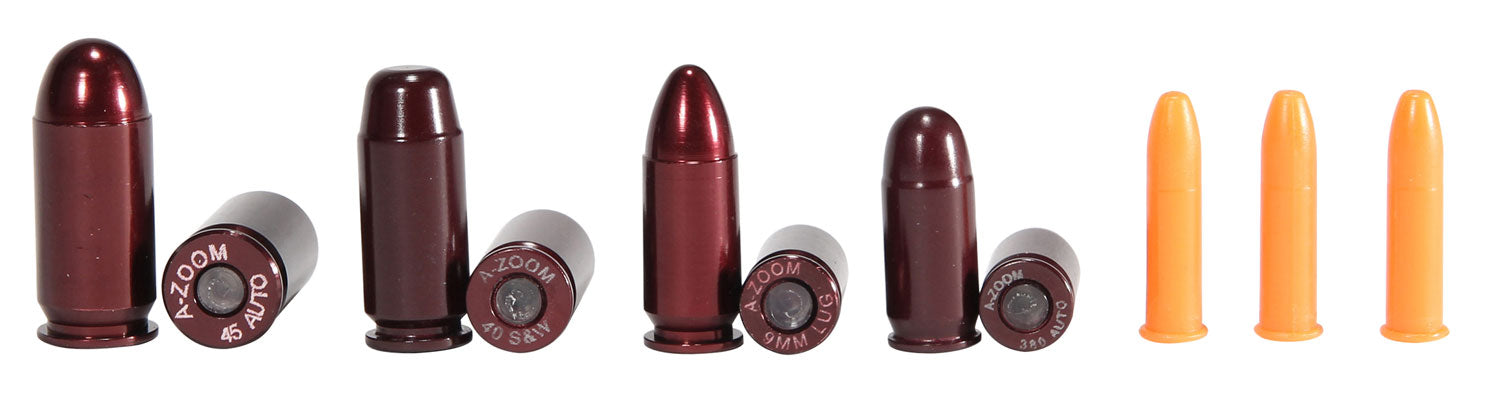 A-Zoom 16190 Variety Pack NRA Instructor 22LR 308 Win 9MM 40 S&W 45 ACP Aluminum 11 Pack