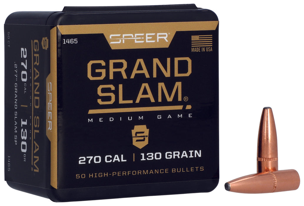 Speer 1465 Grand Slam  270Cal 130gr Soft Point 50 Per Box/5 Case