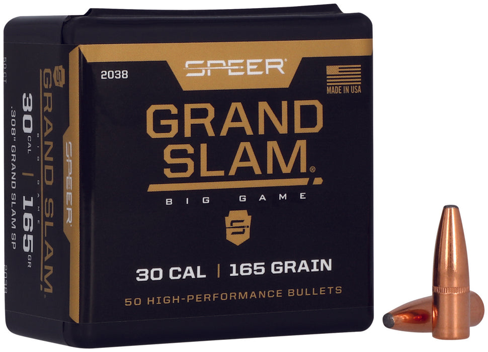 Speer 2038 Grand Slam  30Cal 165gr Soft Point 50 Per Box/5 Case