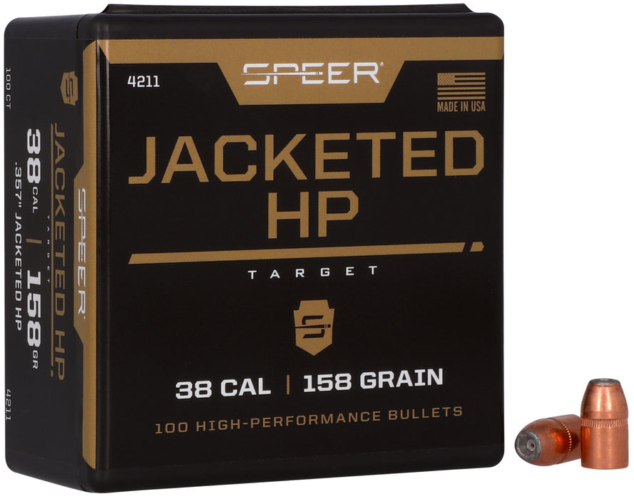 Speer 4211 Handgun  38Cal 158gr Jacketed Hollow Point 100 Per Box/5 Case