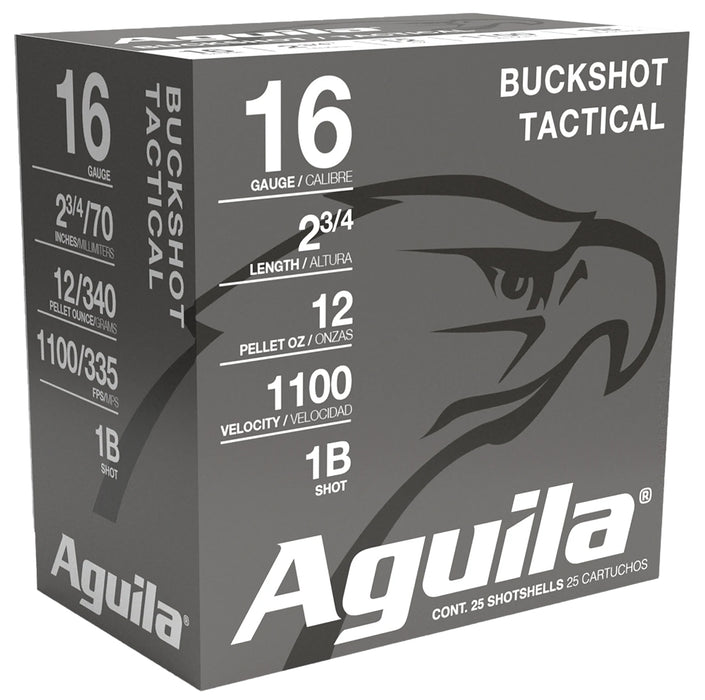 Aguila 1C1601BA Hunting High Velocity 16 Gauge 2.75" 1 1/8 oz 1 Buck Shot 25 Per Box/10 Cs