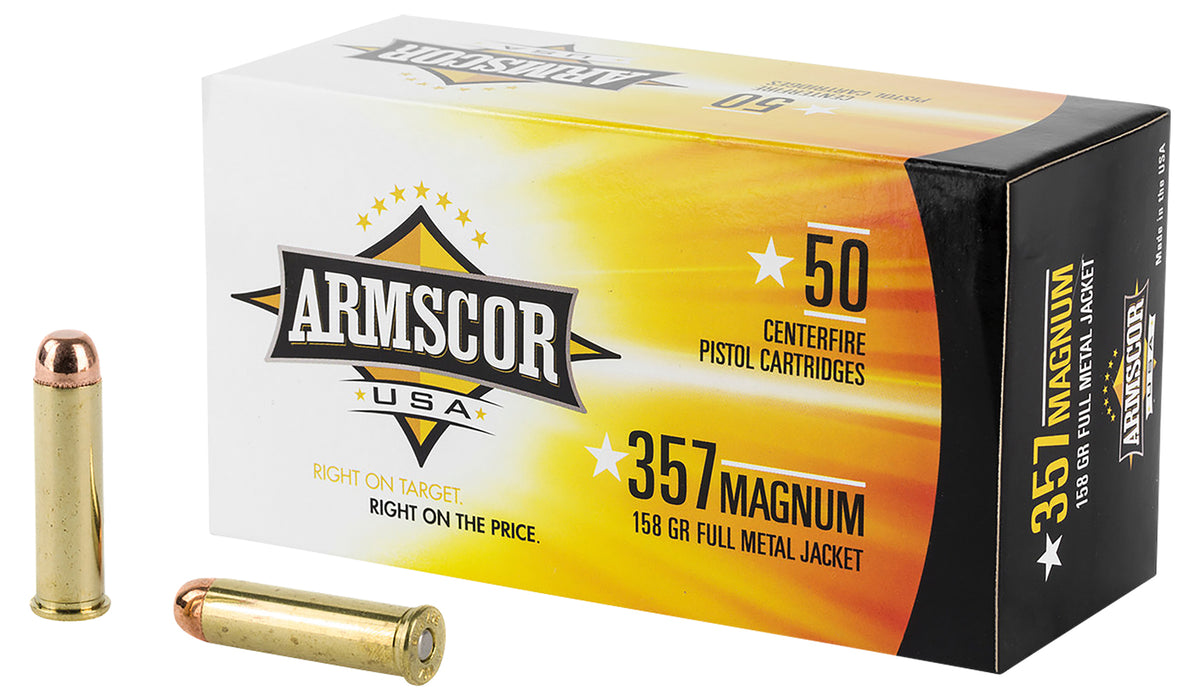 Armscor FAC3576N USA 357 Mag 158 gr Full Metal Jacket (FMJ) 50 Per Box/20 Cs