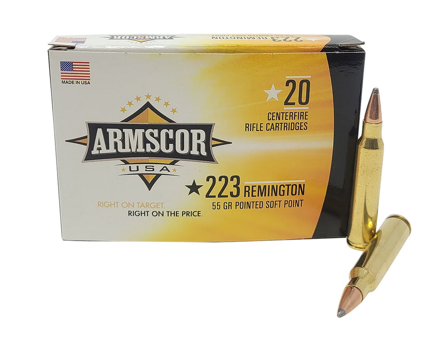 Armscor AC2232N USA  223 Rem 55 gr Pointed Soft Point (PSP) 20 Per Box/50 Cs