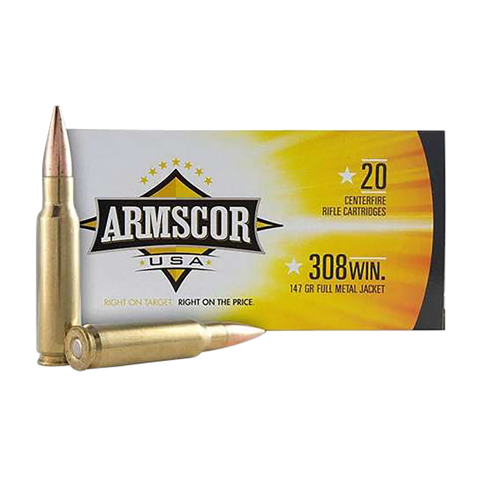 Armscor FAC3081N USA 308 Win 147 gr Full Metal Jacket (FMJ) 20 Per Box/10 Cs