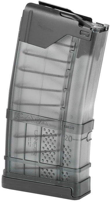 Lancer 999000232002 L5AWM  Smoke Detachable 20rd 223 Rem/300 Blackout/5.56x45mm NATO for AR-15