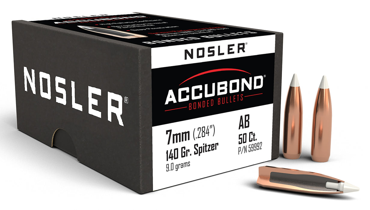 Nosler 59992 AccuBond  7mm 140gr Spitzer Point 50/Box