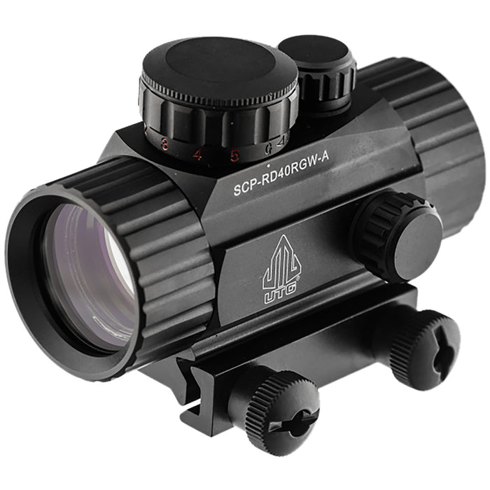 UTG SCPRD40RGWA ITA  Black Anodized 1x 38mm Tube 4 MOA Red/Green CBQ Dot Reticle