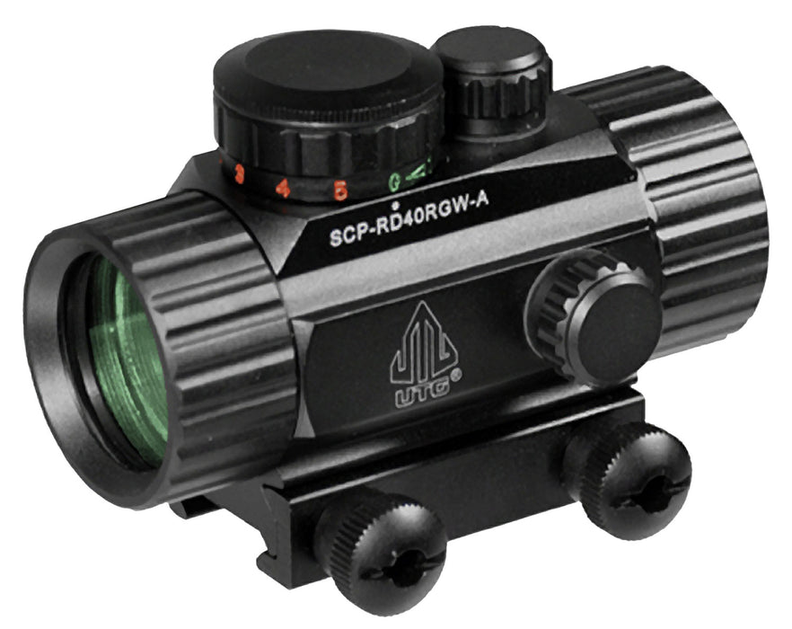 UTG SCPRD40RGWA ITA  Black Anodized 1x 38mm Tube 4 MOA Red/Green CBQ Dot Reticle