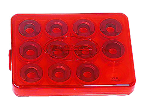 Lee Precision Auto Prime 12 Shell Holder Storage Box | Red Plastic, Model 90196, USA Made