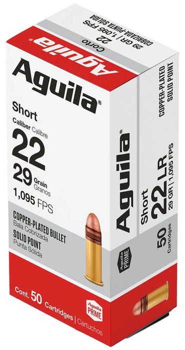 Aguila 1B220328 Super Extra High Velocity 22 LR 40 gr Copper-Plated Solid Point 50 Per Box/40 Cs