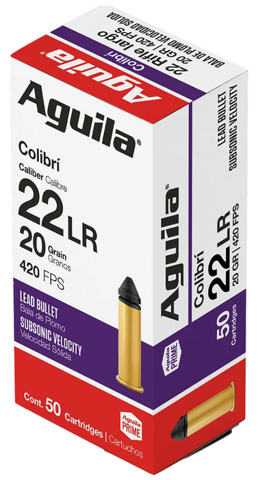 Aguila 1B220337 Colibri  22 LR 20 gr Lead 50 Per Box/20 Cs