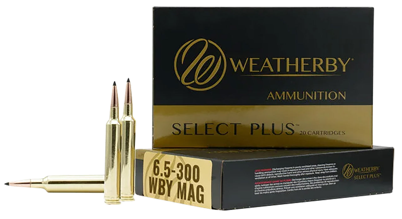 Weatherby B653130SCO Select Plus  6.5x300 Wthby Mag 130 gr Swift Scirocco II 20 Per Box/10 Cs