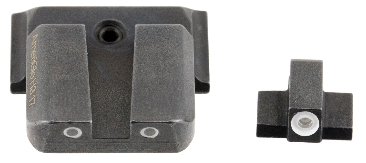 AmeriGlo SW801 Classic Tritium Sight Set for Smith & Wesson M&P  Green Tritium White Outline Front Sight-Green Tritium White Outline Rear Sight