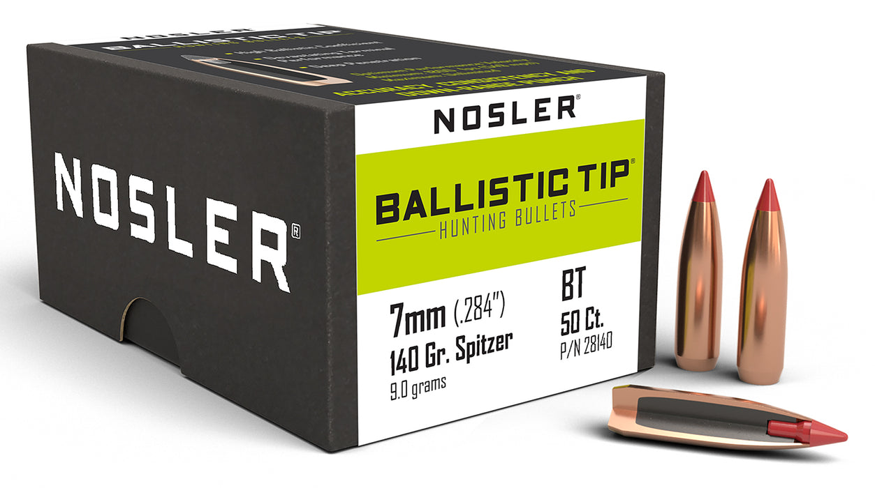 Nosler 28140 Ballistic Tip  7mm 140gr Spitzer 50/Box