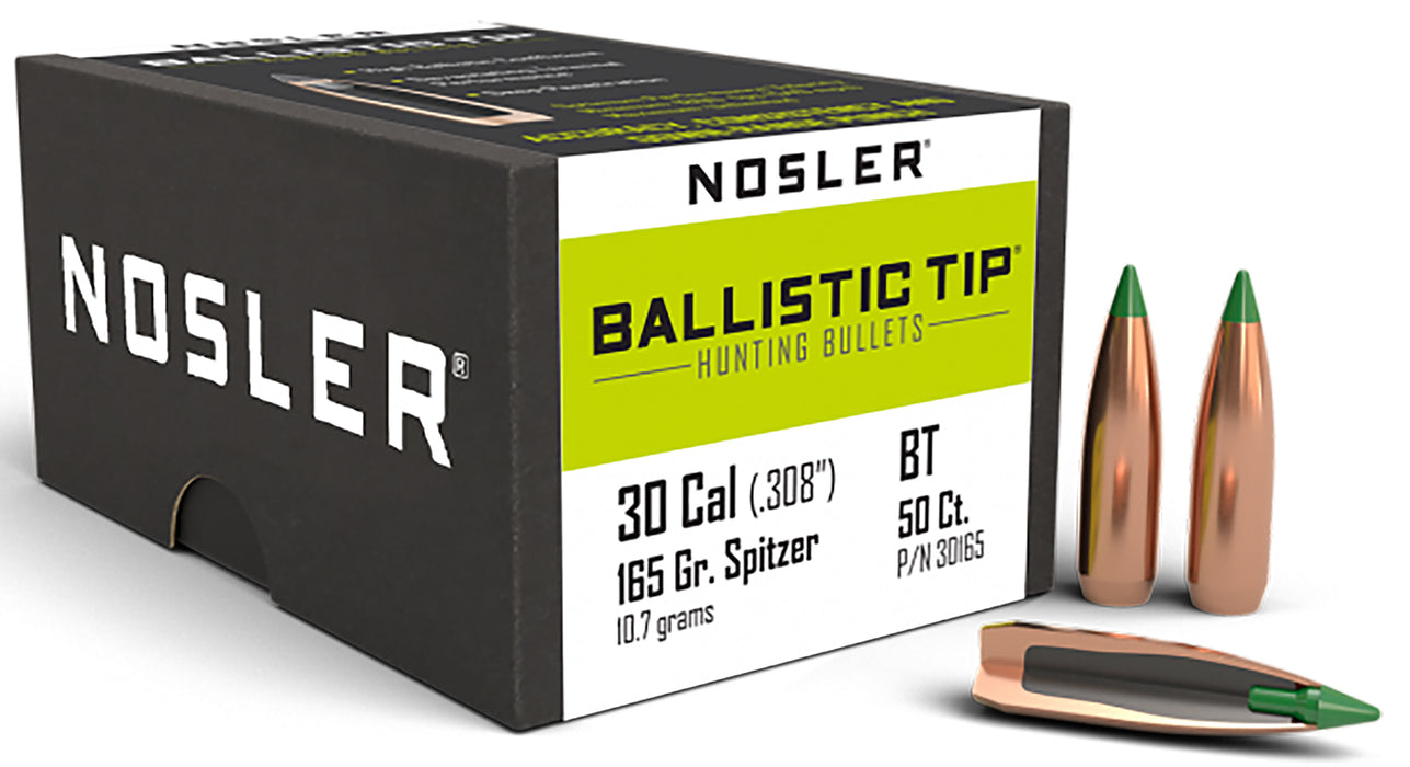 Nosler 30165 Ballistic Tip  30Cal 165gr Spitzer 50/Box