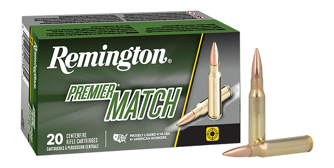 Remington Ammunition 21486 Premier Match 308Win 175gr Sierra MatchKing BTHP 20 Per Box/10 Case