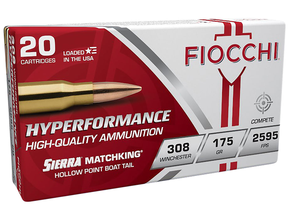 Fiocchi 308MKD Hyperformance  308 Win 175 gr Sierra MatchKing BTHP 20 Per Box/10 Cs