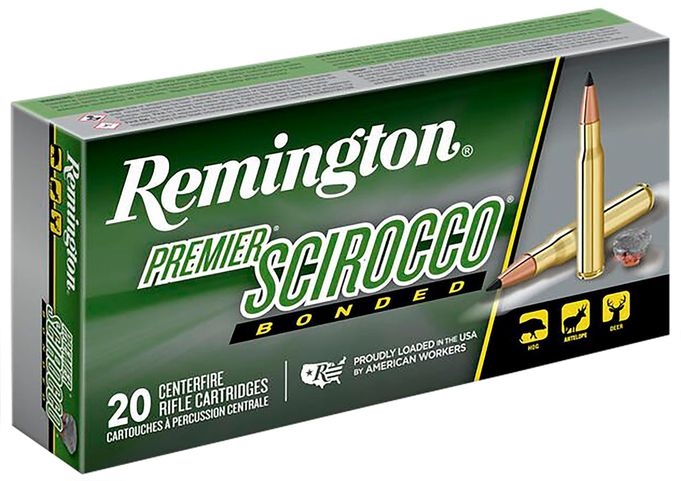 Remington Ammunition 29322 Premier Scirocco Bonded  270 Win 130 gr 3060 fps Swift Scirocco Bonded (SSB) 20 Bx/10 Cs
